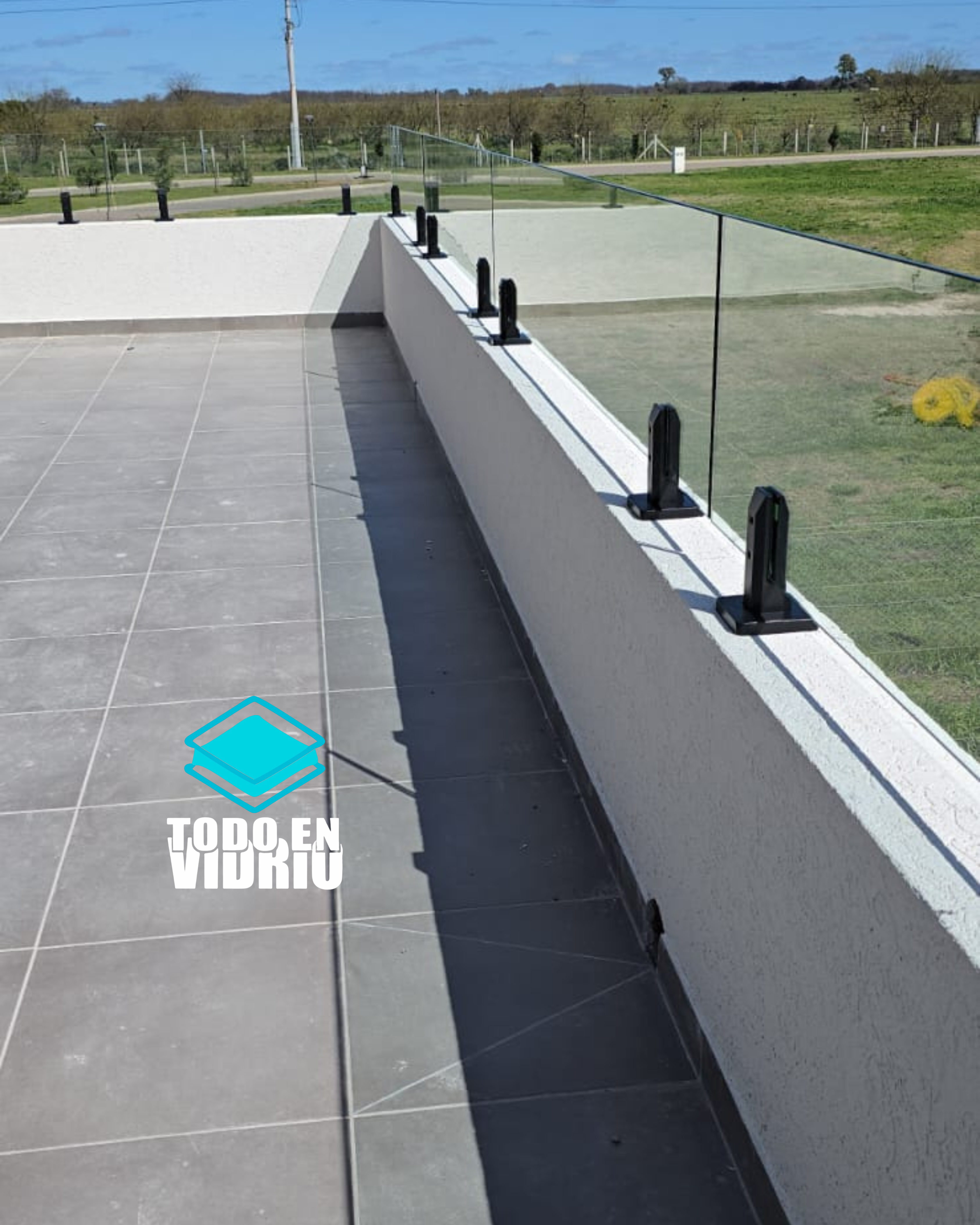 Baranda de Escalera en Cristal Templado